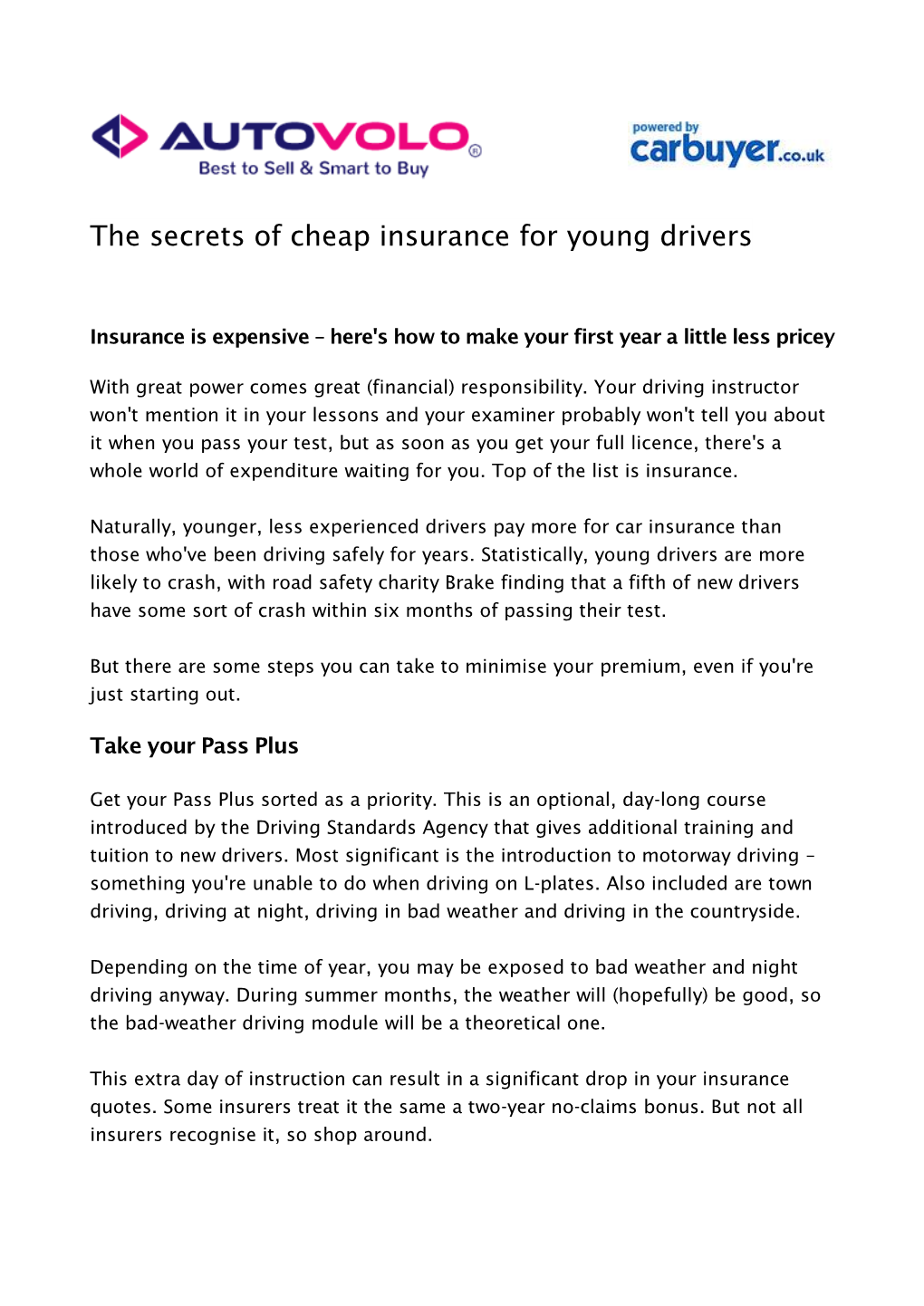 The Secrets of Cheap Insurance for Young Drivers