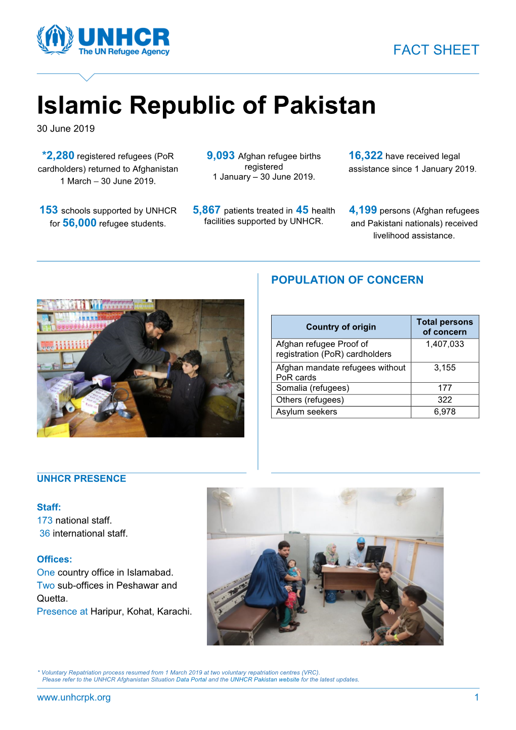 Islamic Republic of Pakistan 3 0 June 2019