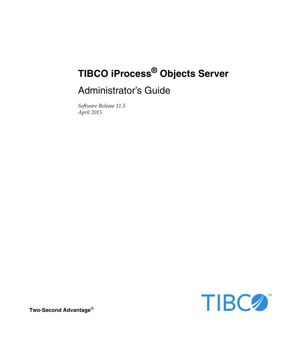 TIBCO Iprocess Objects Server Administrator,Aos Guide