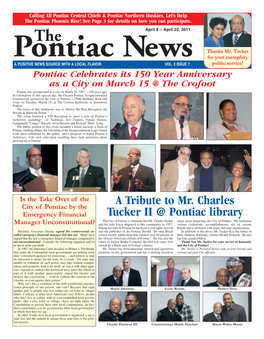 A Tribute to Mr. Charles Tucker II @ Pontiac Library