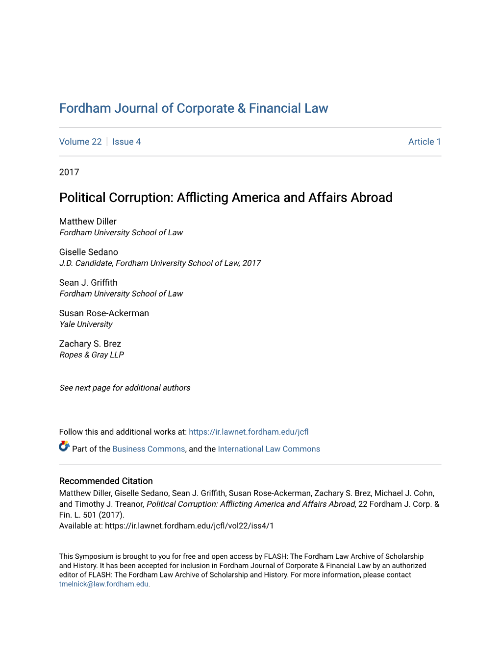 Fordham Journal of Corporate & Financial