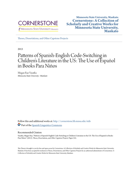Patterns of Spanish-English Code-Switching in Children's Literature in the US