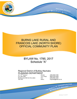 Burns Lake Rural and Francois Lake (North Shore) Official Community Plan 1