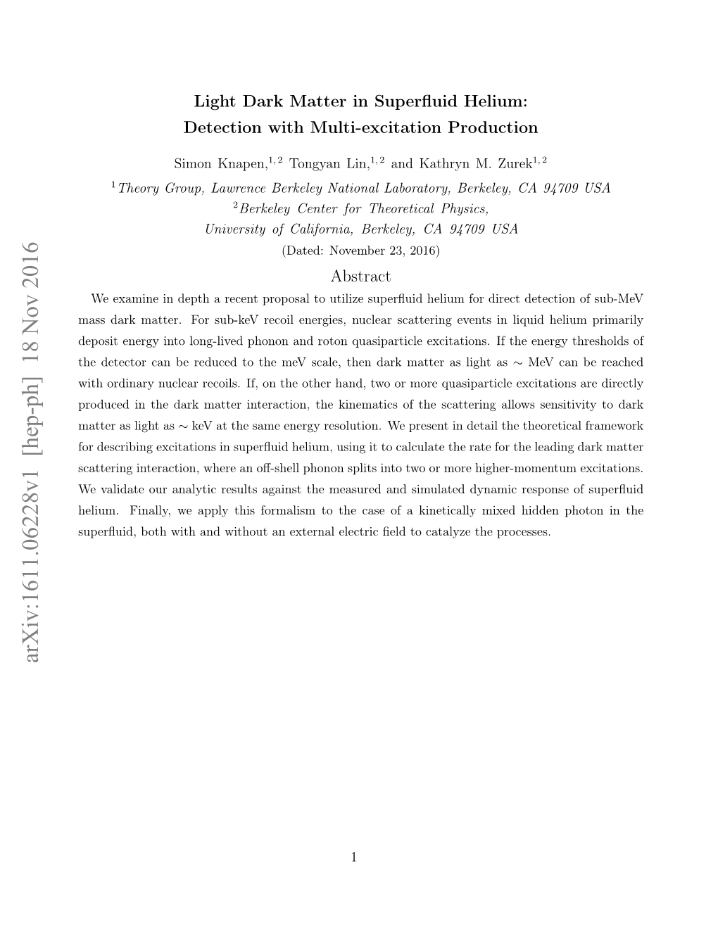 Arxiv:1611.06228V1 [Hep-Ph] 18 Nov 2016