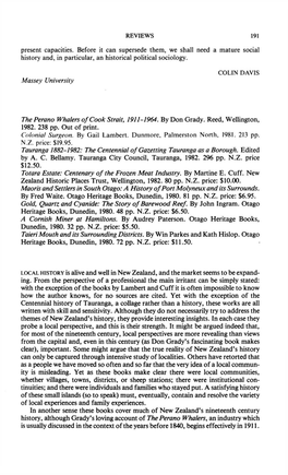 REVIEWS 191 Present Capacities. Before It Can Supersede Them, We Shall Need a Mature Social History And, in Particular, an Historical Political Sociology