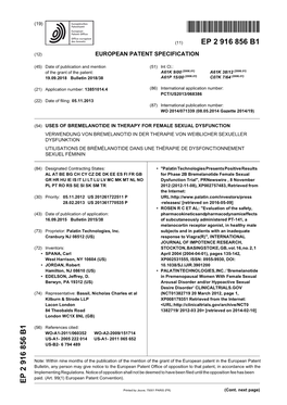 Uses of Bremelanotide in Therapy for Female Sexual