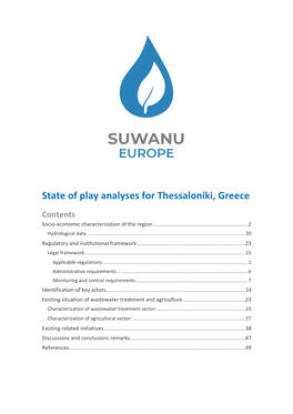 State of Play Analyses for Thessaloniki, Greece