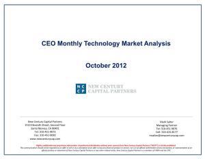 CEO Monthly Technology Market Analysis October 2012