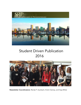 Student Driven Publication 2016