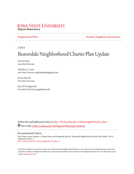 Beaverdale Neighborhood Charter Plan Update Yuwen Hou Iowa State University