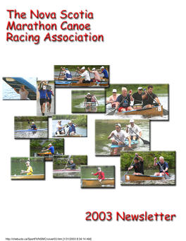 N.S. Marathon Canoe Home Page the Nova Scotia Marathon Canoe Racing Association