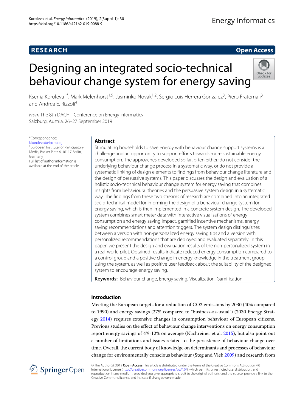 Designing an Integrated Socio-Technical Behaviour Change System for Energy Saving