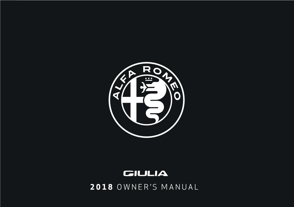 2018 Alfa Romeo Giulia Owner's Manual