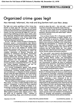 Organized Crime Goes Legit