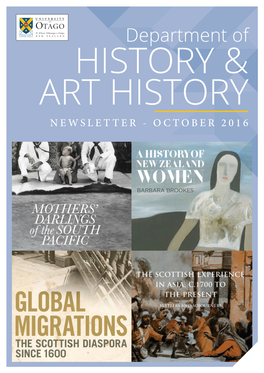 2016 October Department of History & Art History Newsletter