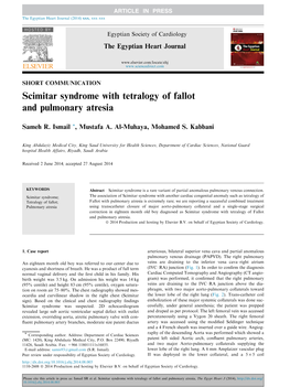 Scimitar Syndrome with Tetralogy of Fallot and Pulmonary Atresia