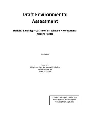 Bill Williams River NWR Draft Hunting and Fishing EA