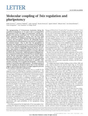 Molecular Coupling of Tsix Regulation and Pluripotency