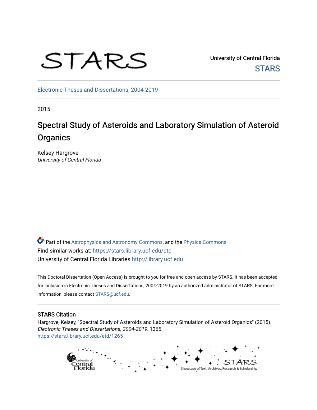 Spectral Study of Asteroids and Laboratory Simulation of Asteroid Organics