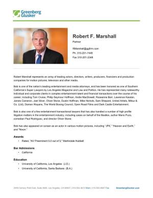Robert F. Marshall Partner