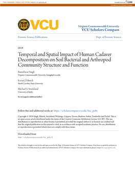 Temporal and Spatial Impact of Human Cadaver Decomposition on Soil Bacterial and Arthropod Community Structure and Function