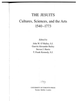 Cultures, Sciences, and the Arts 1540-1773