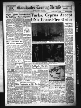 Turks, Cyprus Accept UN's Cease-Fire Order