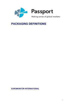 Packaging Definitions