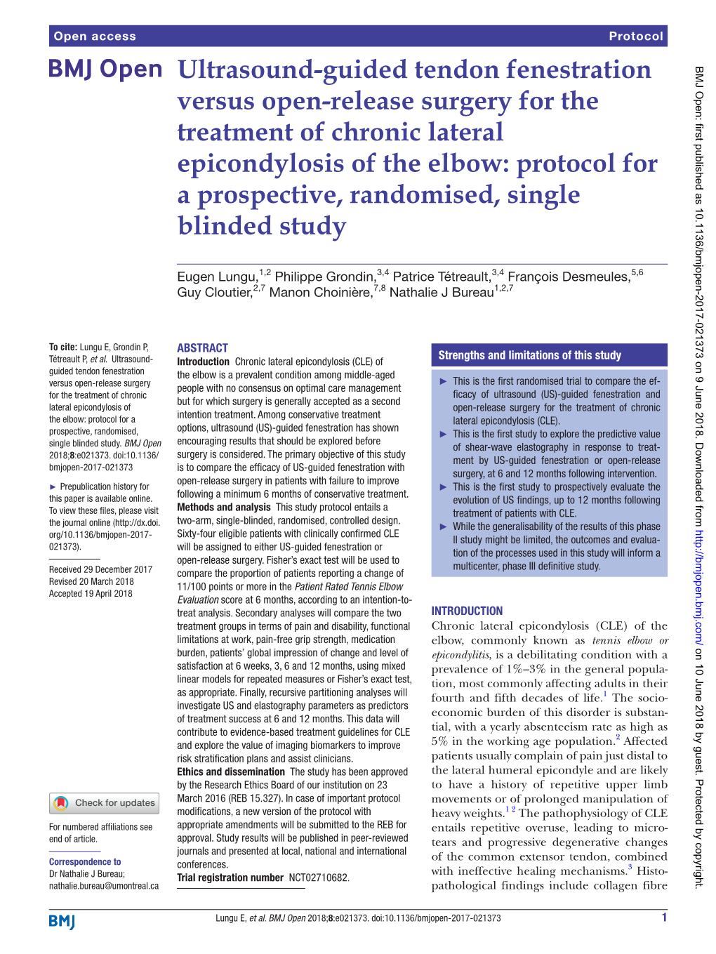 Ultrasound-Guided Tendon Fenestration Versus Open-Release Surgery for ...