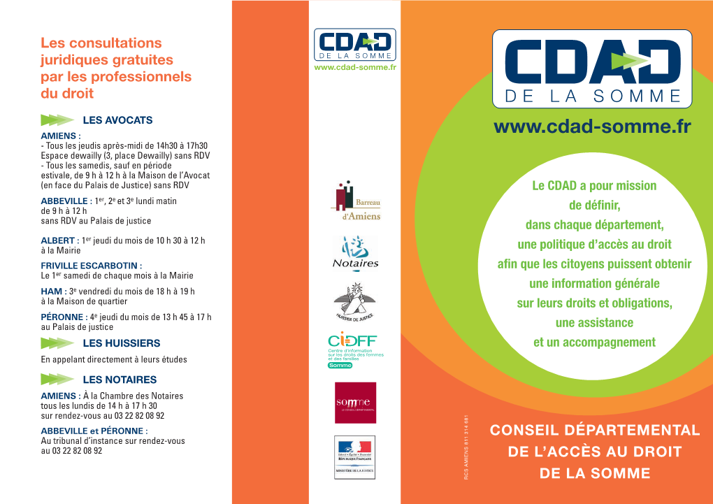 Cdad-Somme.Fr Par Les Professionnels Du Droit DE LA SOMME