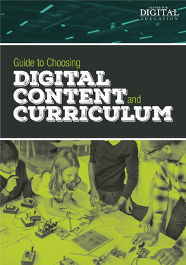 Guide to Choosing Digital Contentand Curriculum TABLE of CONTENTS
