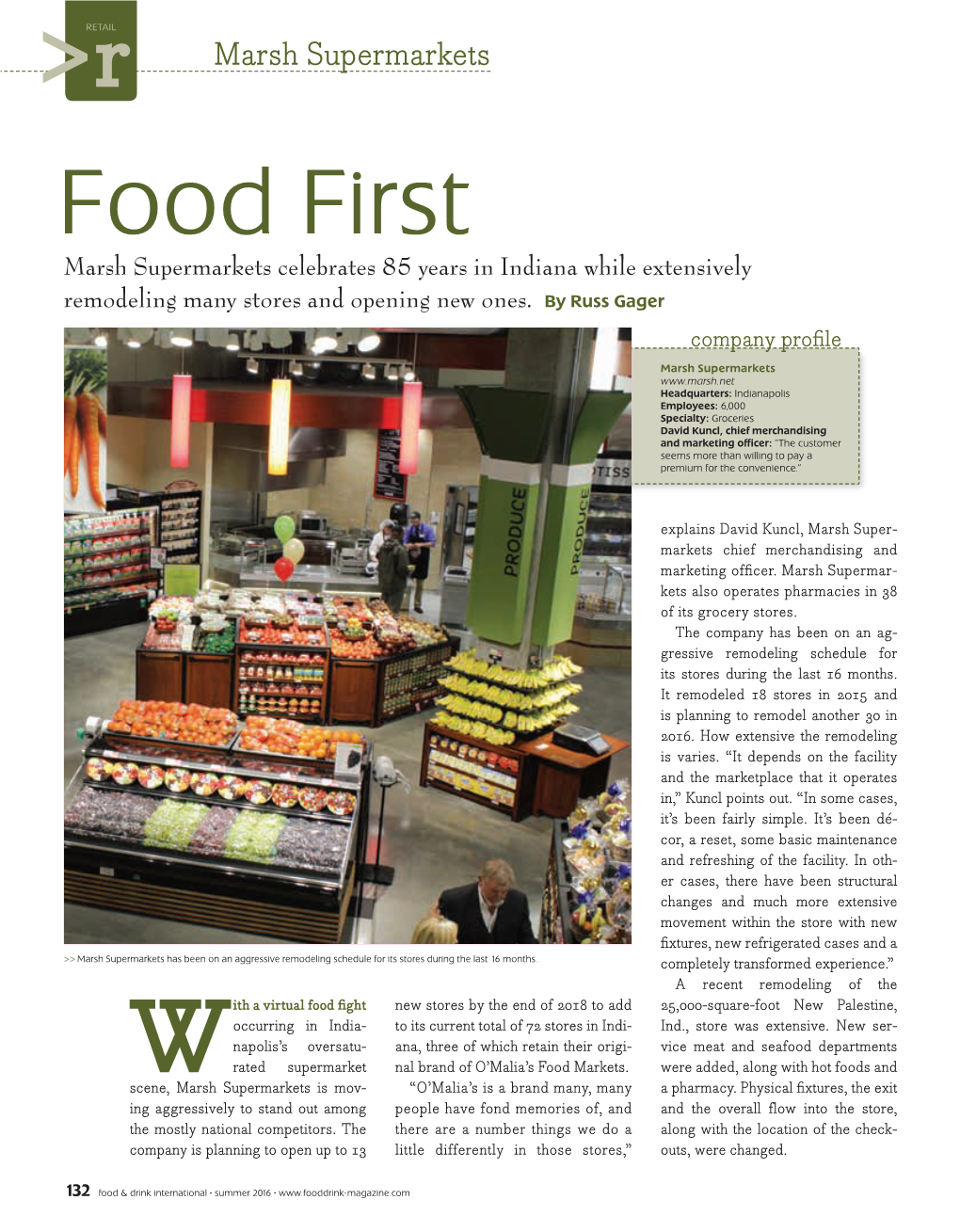 Marsh Supermarkets Food First Marsh Supermarkets Celebrates 85 Years in Indiana While Extensively Remodeling Many Stores and Opening New Ones