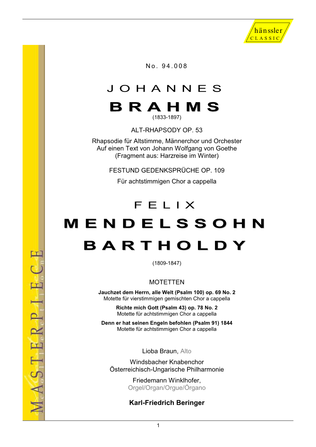 Felix Mendelssohn Bartholdy