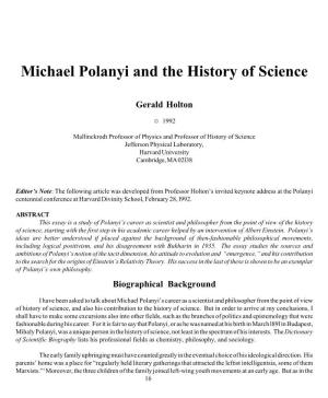 Michael Polanyi and the History of Science