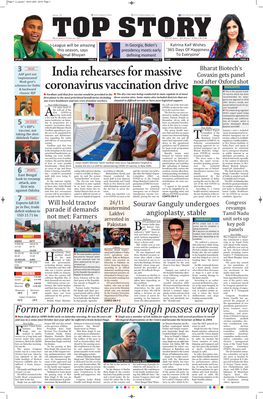 India Rehearses for Massive Coronavirus Vaccination Drive