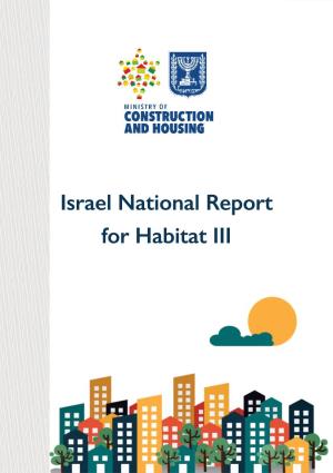 Israel National Report for Habitat III National Israel Report