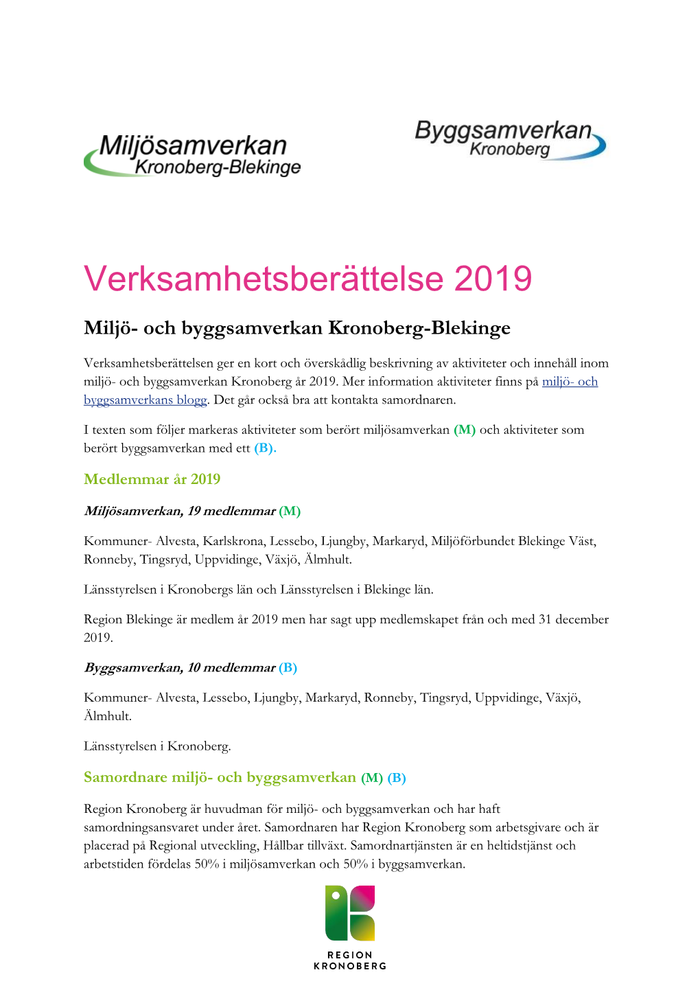 Verksamhetsberättelse 2019