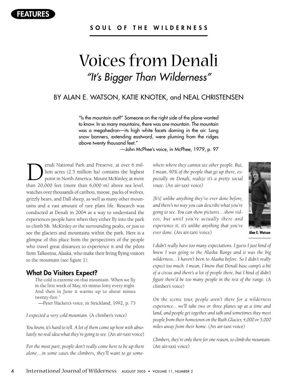 Voices from Denali “It’S Bigger Than Wilderness”