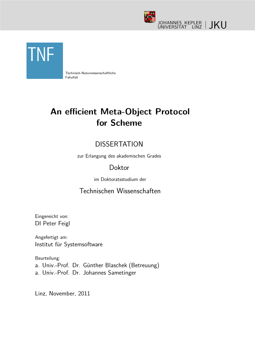 An Efficient Meta-Object Protocol for Scheme