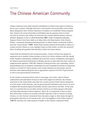 The Chinese American Community