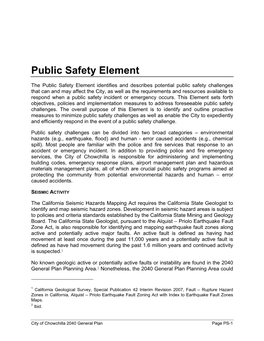 Public Safety Element
