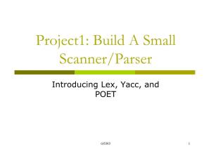 Project1: Build a Small Scanner/Parser