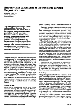 Endometrial Carcinoma of the Prostatic Utricle: Report of a Case