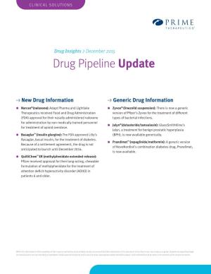 Drug Pipeline Update