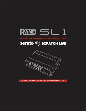 SL1 Manual for Serato Scratch Live 2.5.0