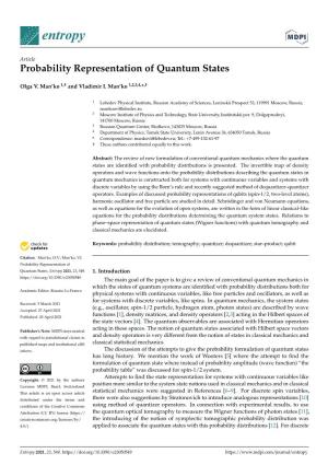 Probability Representation of Quantum States