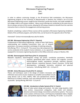 Microwave Engineering Program Live!