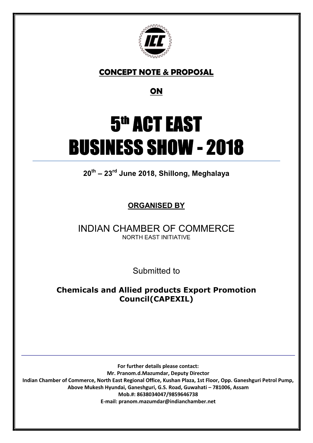 5Th ACT EAST BUSINESS SHOW - 2018