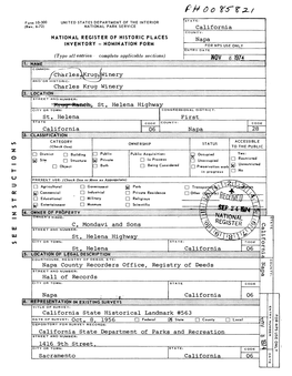 ^L^^Ml^Mi^^^^^MM COURTHOUSE, REGISTRY of DEEDS, ETC: Napa County Recorders Office, Registry of Deeds STREET and NUMBER: Hall of Records CITY OR TOWN