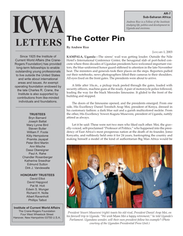 The Cotter Pin by Andrew Rice